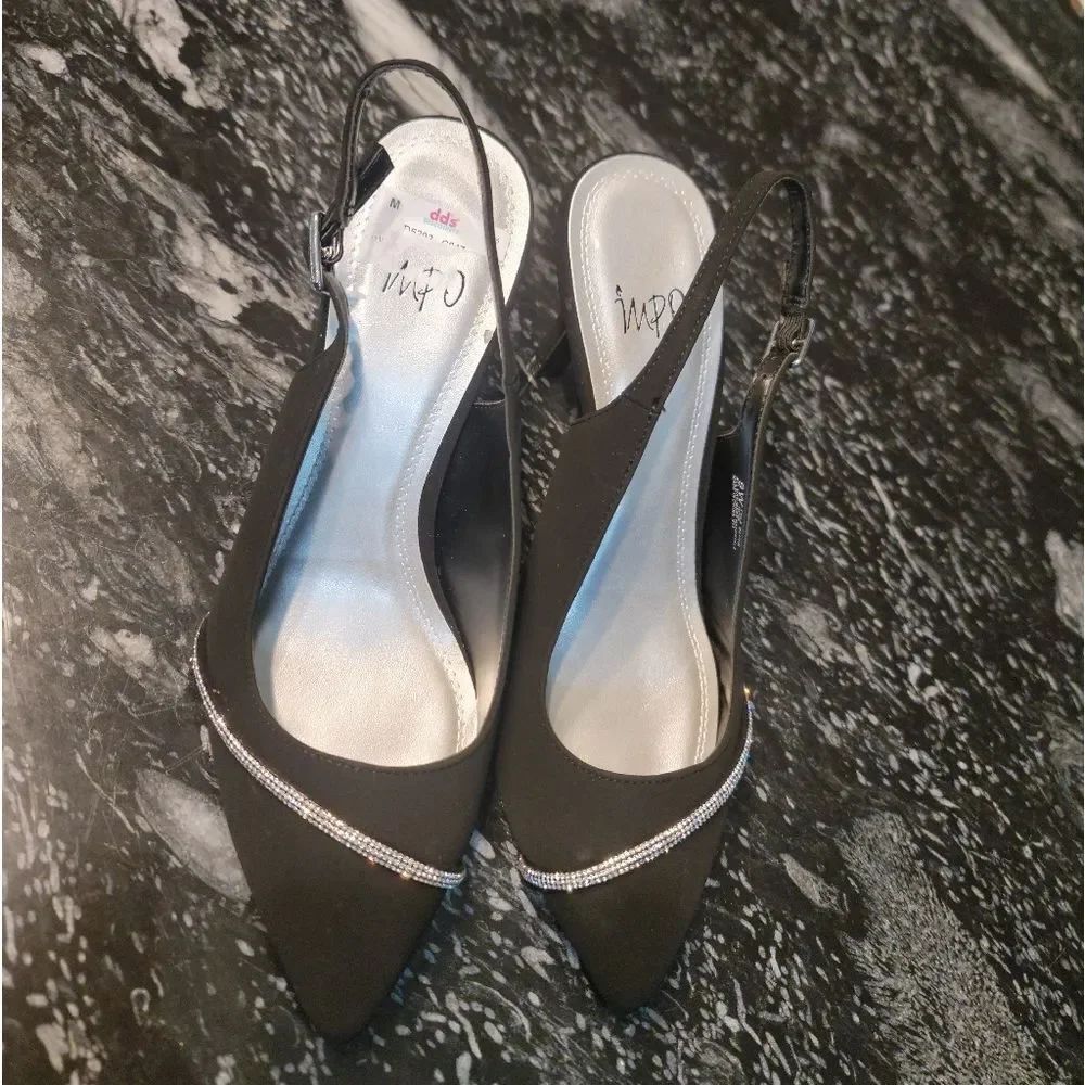 BRAND NEW IMPO ELEGANT SLINGBACK ELASTIC HEEL PUMP